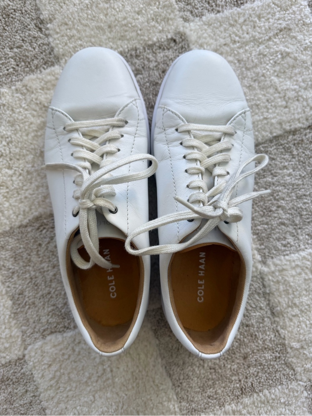 Cole Haan White Leather Sneakers | Size 9